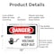 Signmission High Voltage Keep Out Danger Sign, Aluminum, 10in W x 7in L, 2PK OS-2PACK-DS-A-710-L-1345 - alternate 3